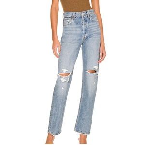Agolde Light Blue Straight Leg Jeans